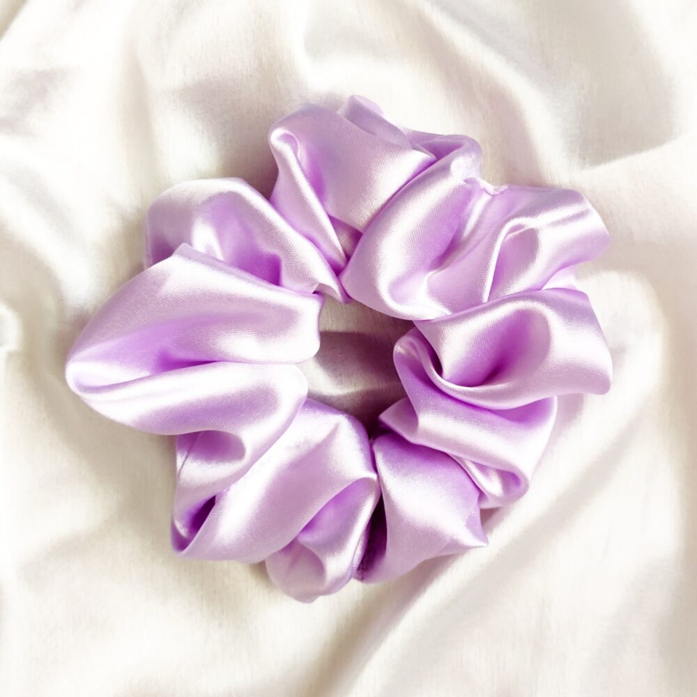 Light Purple Satin Scrunchie