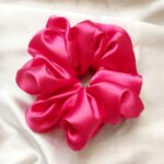 (product) Combo of 4 Scrunchies || Light Pink || Rose Pink || Hot Pink || Magenta || Scrunchies
