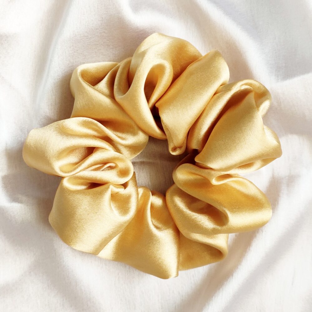 Gold Satin Scrunchie