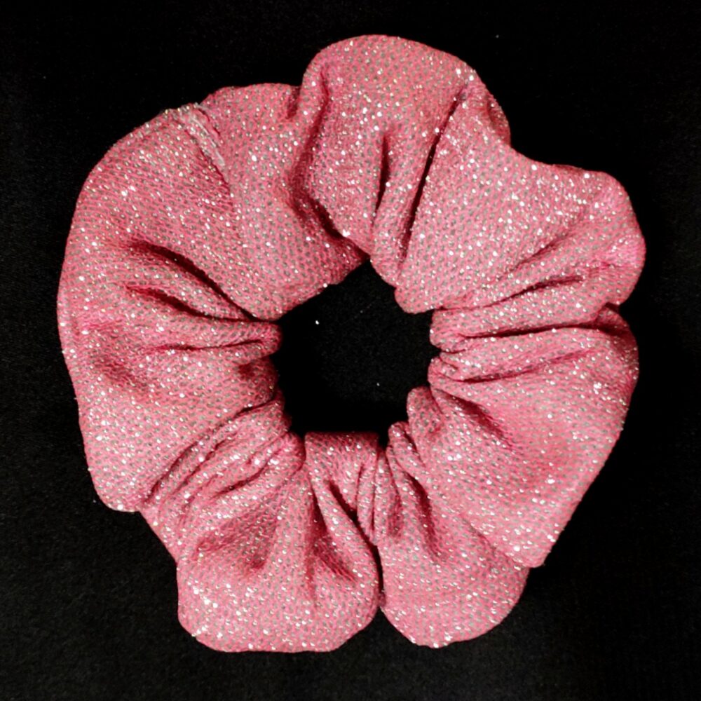 Pink Glitter Scrunchie