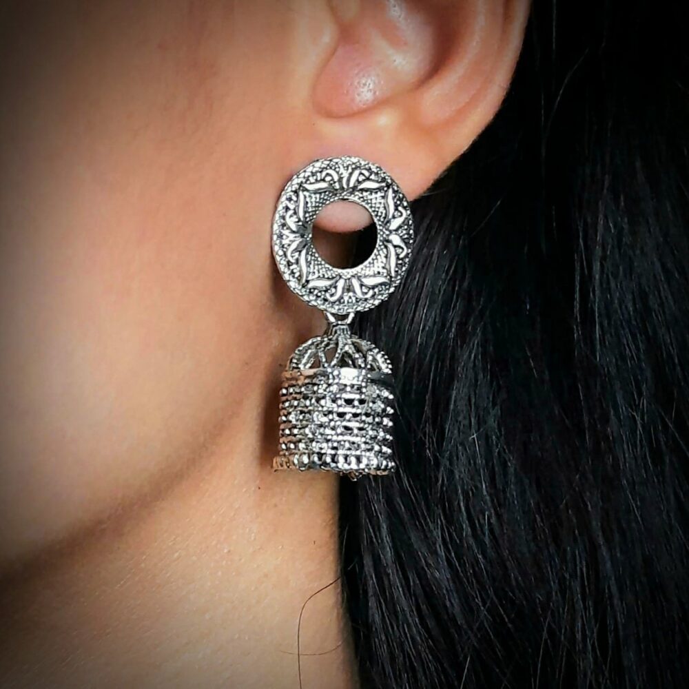 #2 Silver Jhumka Earings