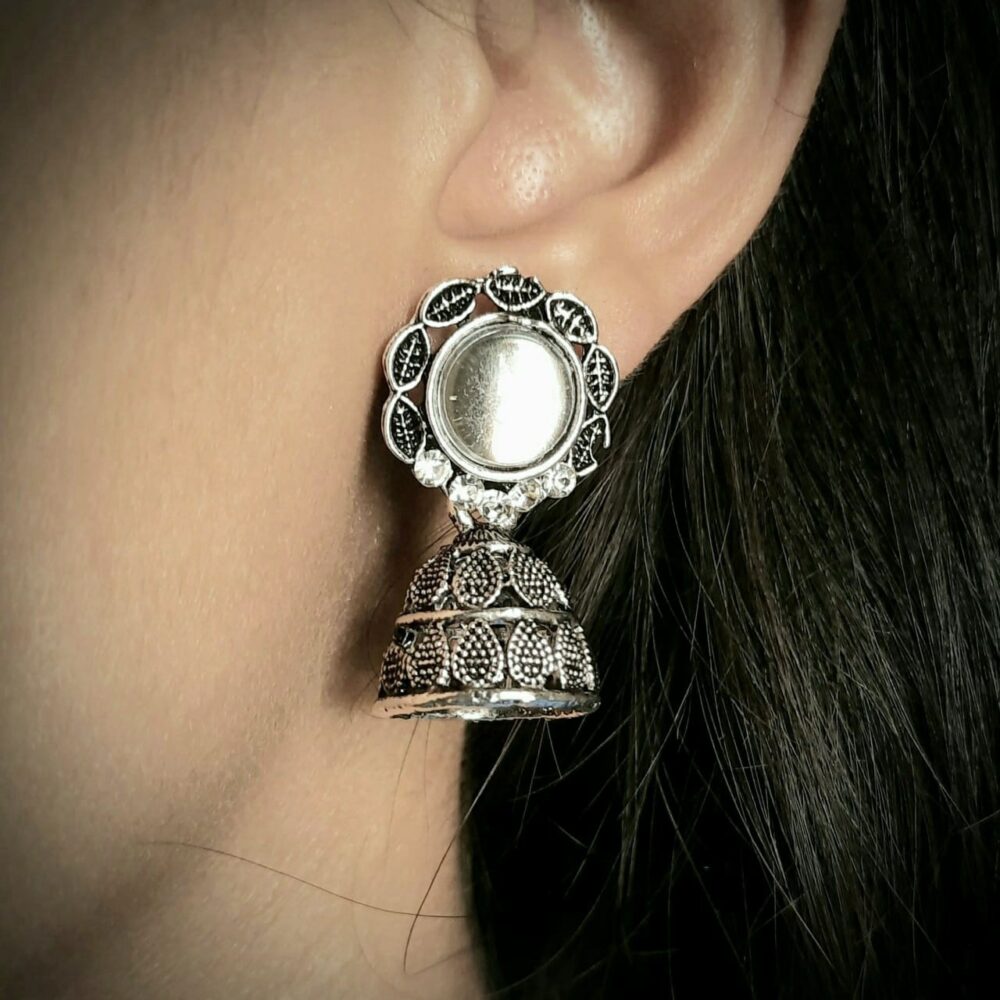 #8 Silver Jhumka Earings