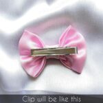 White Satin Bow Clip