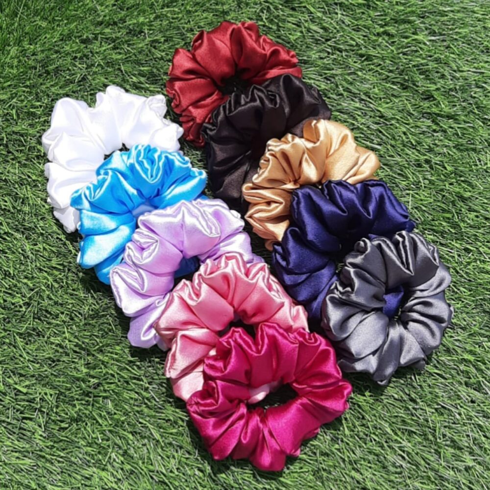 Combo of 10 XL Satin Scrunchies