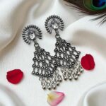 Set of 5 Desi Oxidized Earrings (Combo 3) - Image 3